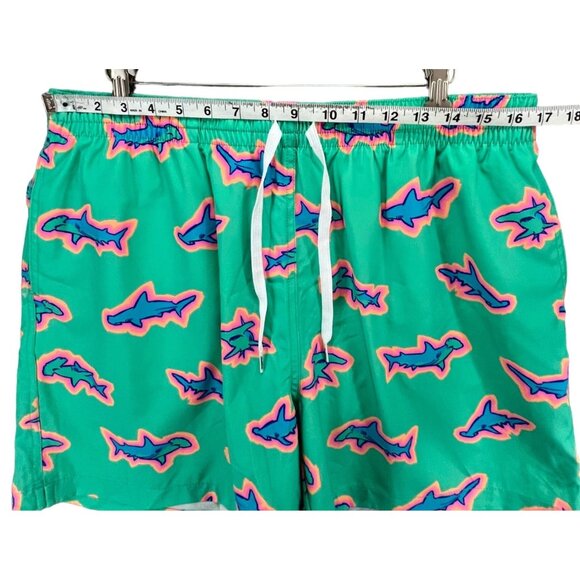 Chubbies Swim Trunks Mens XL Teal Shark Apex Classic Swim Shorts Stretch 5.5" - Picture 6 of 12